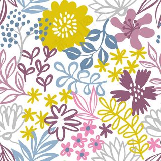 素描花卉图案壁纸 素描花卉图案壁纸