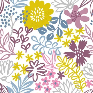 素描花卉图案壁纸 素描花卉图案壁纸