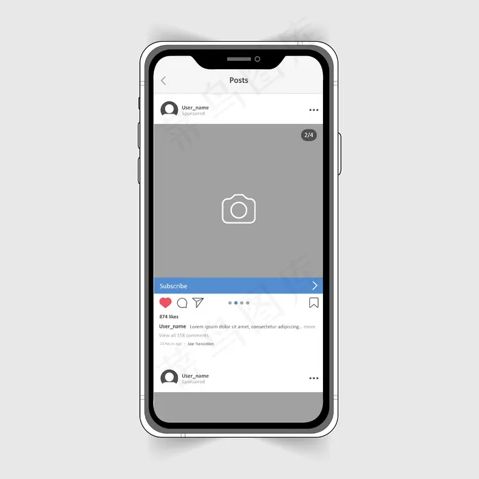 iphone上逼真的模板相框。eps,ai矢量模版下载