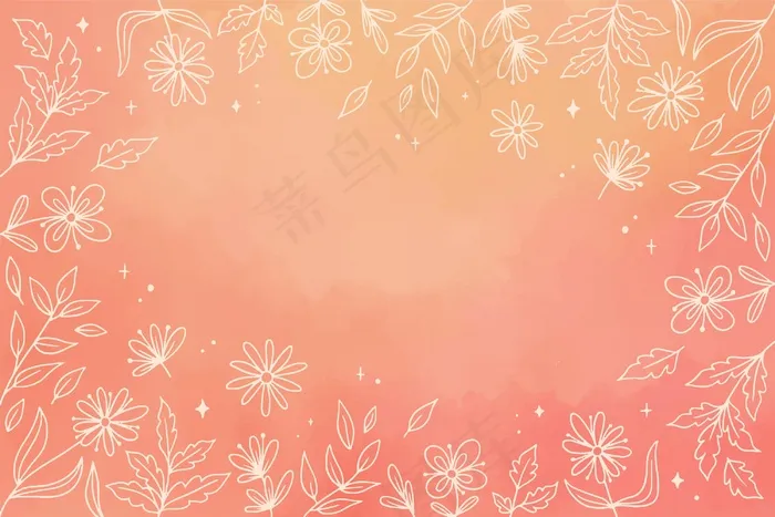 手绘元素背景eps,ai矢量模版下载