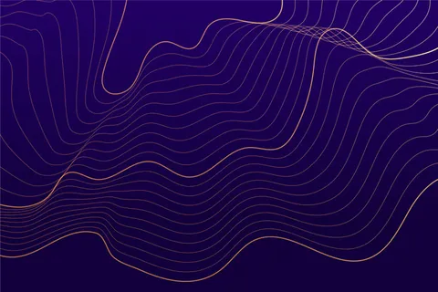 紫色背景，线条抽象流畅