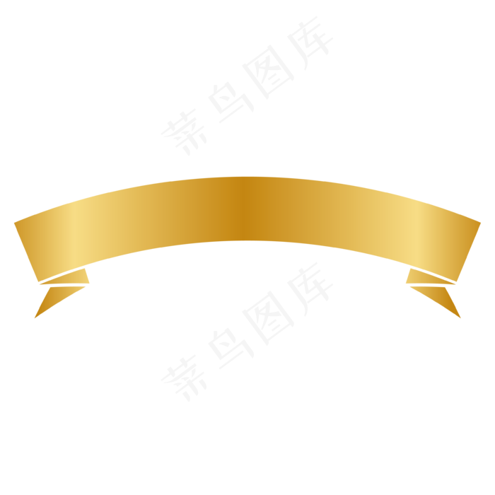 金色极简缎带标题框