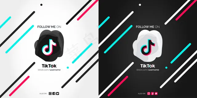 在tiktok抽象横幅banner上跟我来 在tiktok抽象横幅banner上跟我来