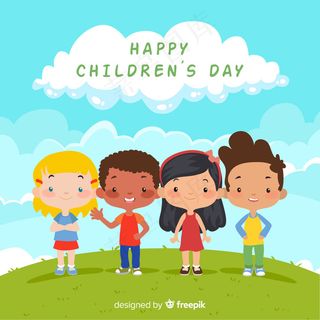 可爱的儿童节平面设计构图