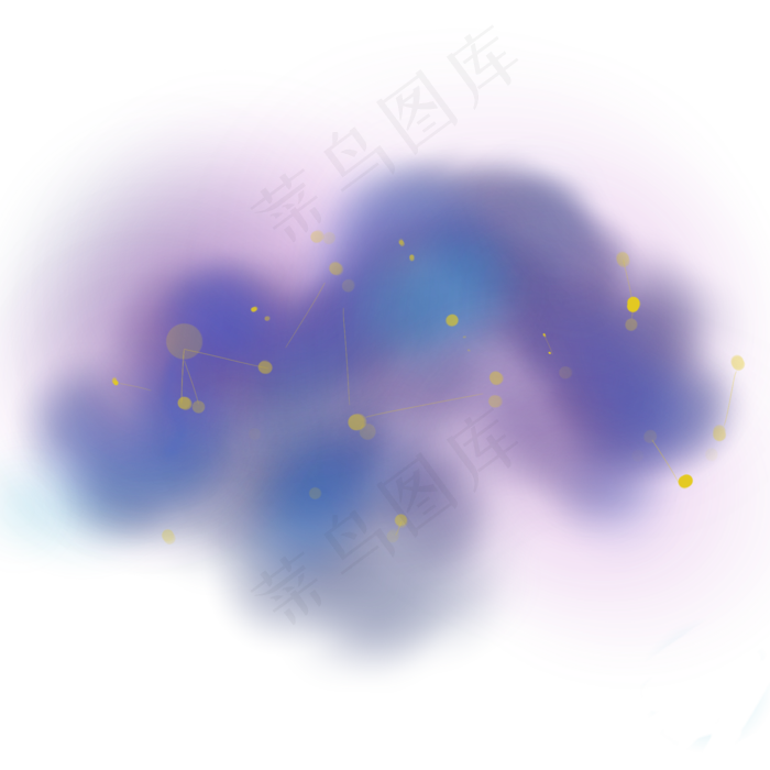 蓝色夜空和星星