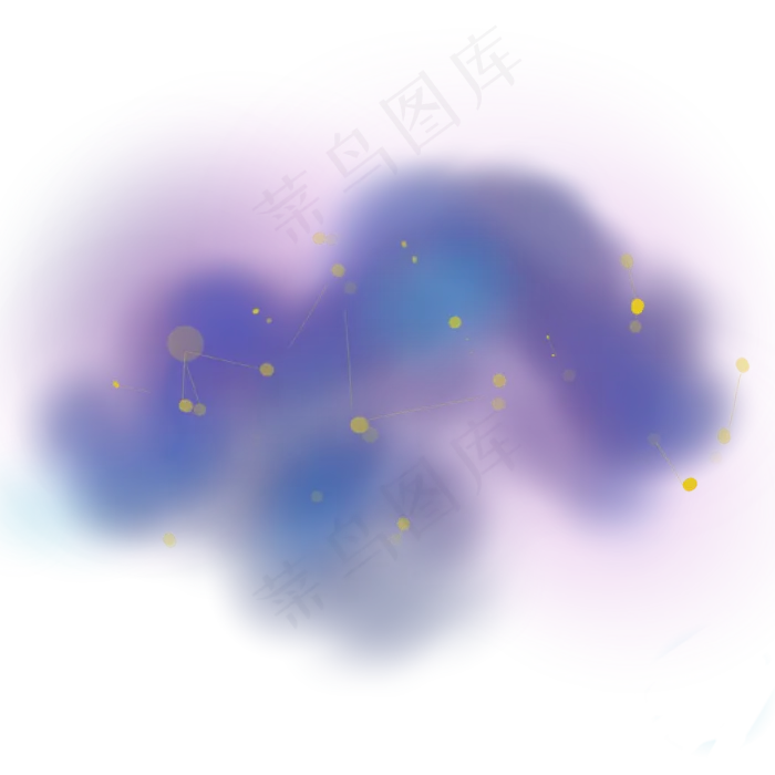 蓝色夜空和星星(2000X2000(DPI:300))psd模版下载