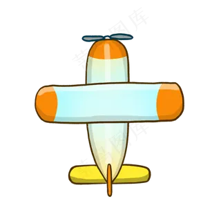 教师节卡通黄色飞机