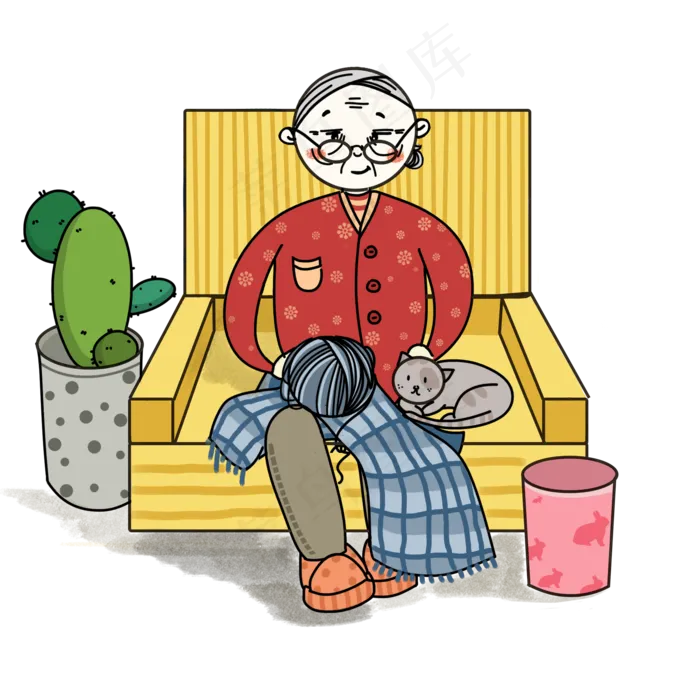 重阳佳节的孤独老人(2000X2000(DPI:300))psd模版下载