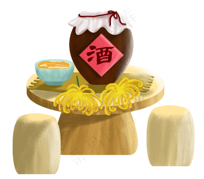 酒石桌子(1616X1418(DPI:300))psd模版下载