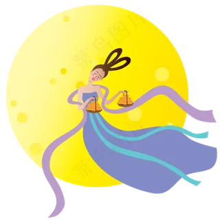 中秋嫦娥奔月一篮月饼