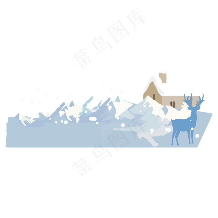 传统节气立冬雪景(2000*2000px 300 dpi )ai矢量模版下载