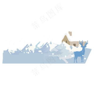 传统节气立冬雪景