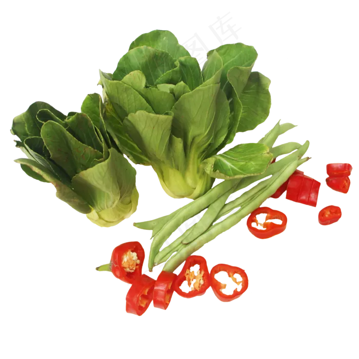 青菜豆角辣椒组合(3000X4210(DPI:3000))