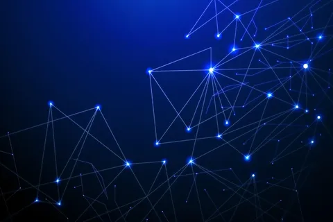 渐变式网络连接背景 渐变式网络连接背景