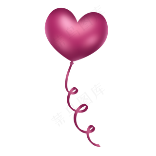 金属质感深紫色七夕情人节心形气