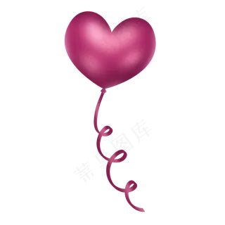 金属质感深紫色七夕情人节心形气