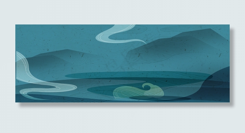 蓝色的中国风商务背景