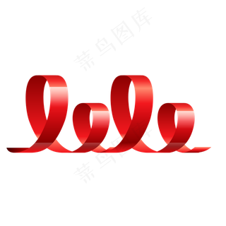 通用节日红色活动促销丝带