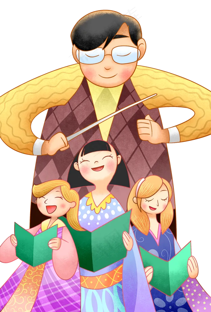 教师节快乐之感谢老师主题卡通(1000X1482(DPI:300))psd模版下载