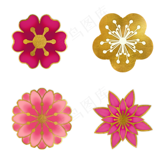 新春小花剪纸花