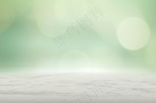 绿色波克墙，米色大理石地板产品背景