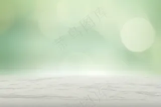 绿色波克墙，米色大理石地板产品背景