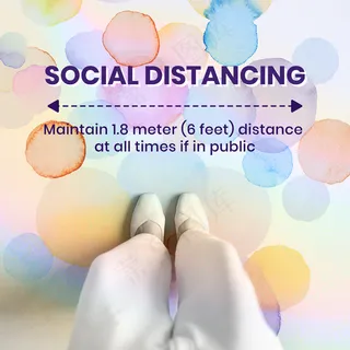 在公共场合保持身体距离