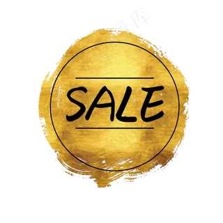 金色喷墨促销标签