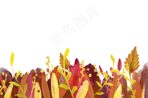 秋天植物边框