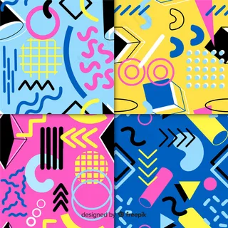 缤纷孟菲斯图案系列