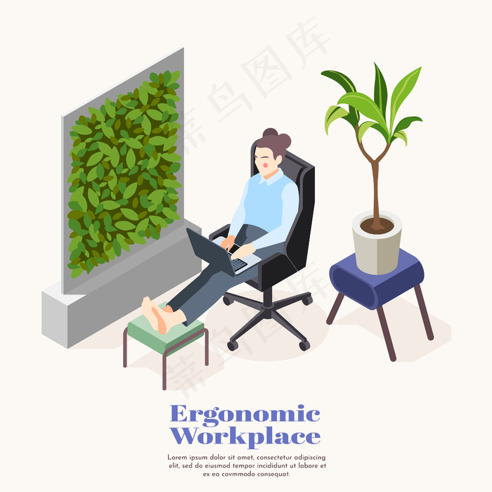 人体工学工作场所等距模板eps,ai矢量模版下载