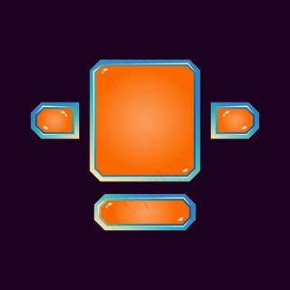 一套幻想空间果冻游戏ui板弹出的gui资产元素