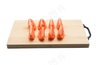 案板切开西红柿