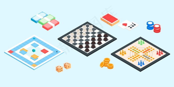 各种棋类游戏eps,ai矢量模版下载