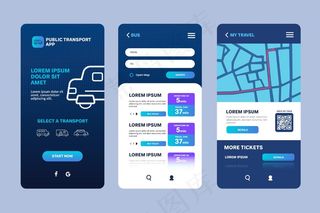 公共交通应用程序app界面