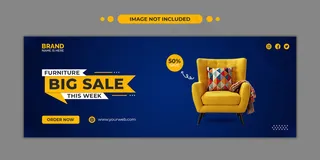 家具大甩卖facebook时间轴封面和网页模板