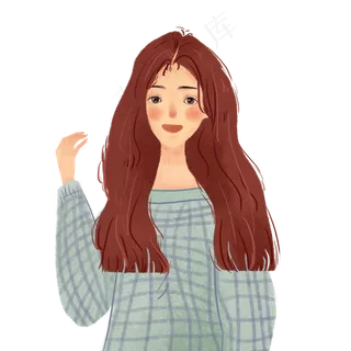 立秋女孩元素设计