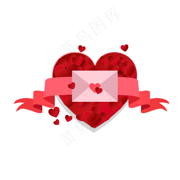 矢量手绘卡通爱心