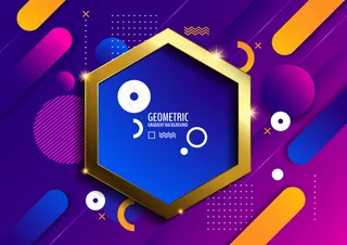 六边形几何，最小梯度背景