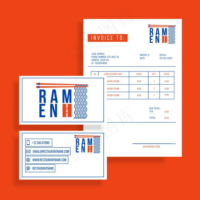 亚洲餐厅模板eps,ai矢量模版下载