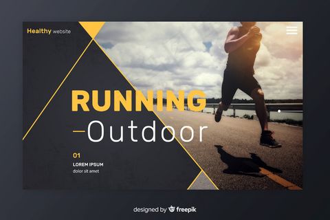 带有照片的体育登录页模板