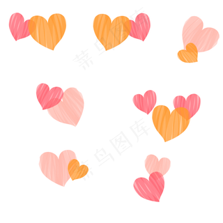 装饰爱心卡通手绘素材免费下载