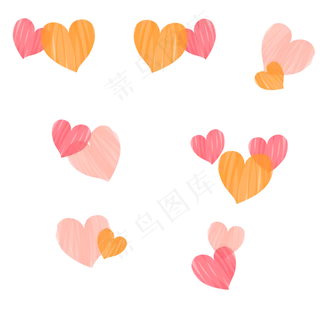 装饰爱心卡通手绘素材免费下载