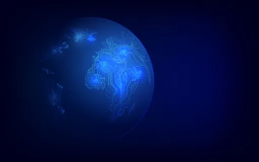 具有全球连接概念的区块链技术，适用于金融投资或加密货币趋势业务