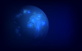 具有全球连接概念的区块链技术，适用于金融投资或加密货币趋势业务