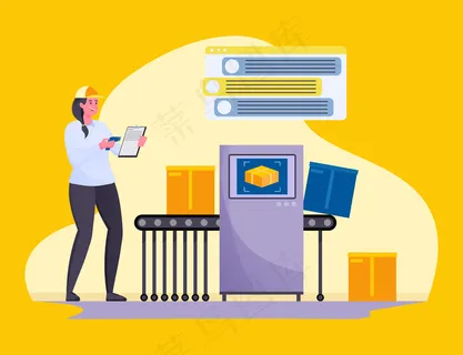 快递员在仓库对订单进行在线跟踪检查