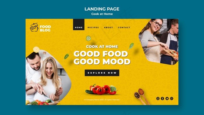 在家烹饪登录页设计