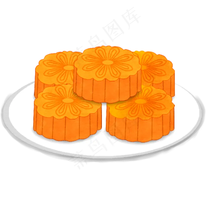  月饼食物  (2000X2000(DPI:300))psd模版下载