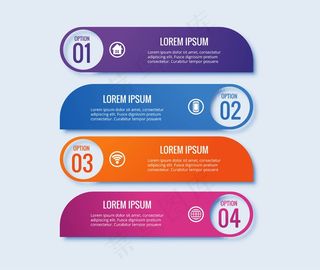 Infographic steps概念创意横幅banner设计