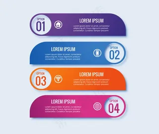 Infographic steps概念创意横幅banner设计